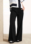 Naya Crinkle Wide Leg Trousers, Black