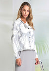 Naya Graphic Print Button Jacket, Off White