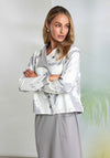 Naya Graphic Print Button Jacket, Off White
