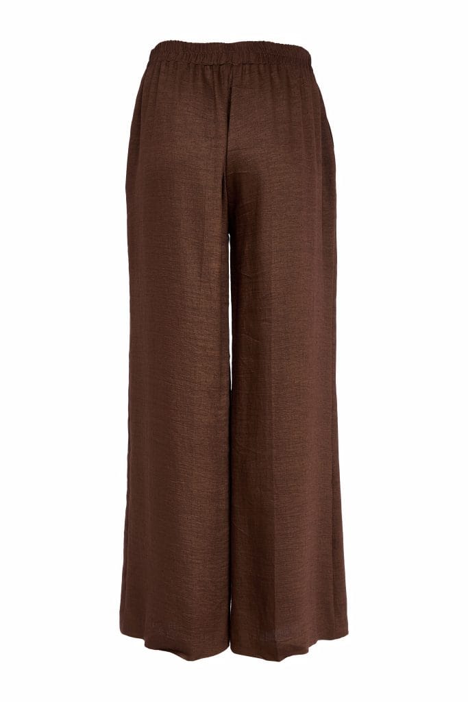 Naya Centre Seam Wide Leg Trousers, Brown