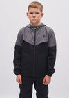 Diesel Boys Nate Windbreaker Long Sleeve Jacket, Black