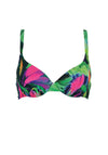Naturana Tropical Padded Underwire Bikini Top, Green Multi