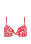 Naturana Beachwear Print Bikini Top, Red