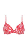 Naturana Beachwear Print Bikini Top, Red
