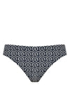 Naturana Contrast Print Bikini Bottoms, Black