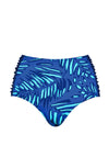 Naturana Tropical High Waist Bikini Brief, Blue