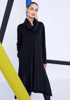 Naya Leather Print Midi Dress, Black