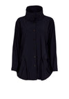 Naya Button Detail Dip Hem Jacket, Black