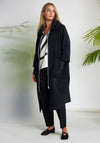 Naya Hooded With D-Ring Pocket Trimmed Coat, Black