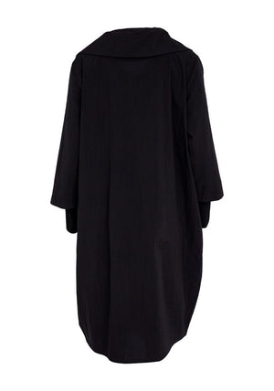 Naya Hooded With D-Ring Pocket Trimmed Coat, Black
