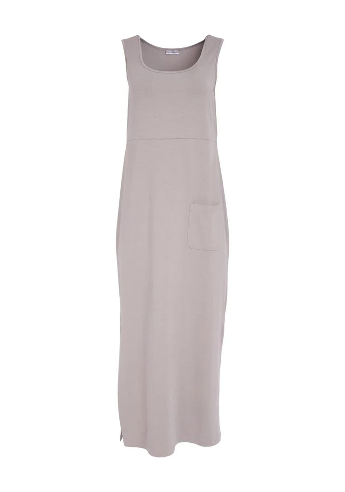 Naya Pocket Detail Basic Jersey Dress, Grey