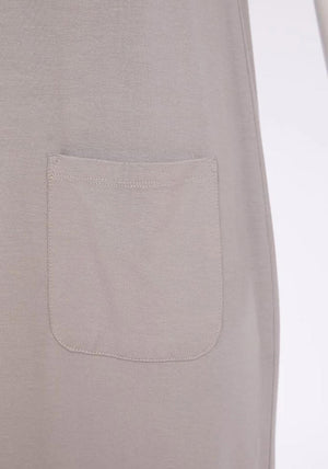 Naya Pocket Detail Basic Jersey Dress, Grey