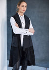 Naya Longline Open Front Gilet, Black