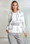 Naya Graphic Print Hooded Top, Off White