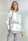 Naya Graphic Print Hooded Top, Off White