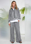 Naya Washed Effect Tencel With Button Closing Jacket, Grey