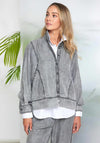 Naya Washed Effect Tencel With Button Closing Jacket, Grey