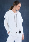 Naya Jacquard Short Sleeve Hooded Jacket, Off White