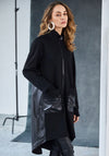 Naya Contrast Panel High Neck Jacket, Black