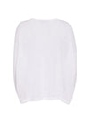 Naya Spot Print Round Neck Organic Knitted Jumper, White