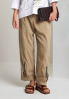 Naya Pull Up Zip Cuff Detail Trousers, Tan