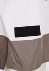 Naya Contrast Hem Panel Placket Blouse, White