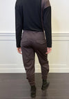 Naya Contrast Panel Pocket Detail Top, Black & Brown