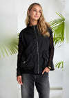 Naya High Neck Zip Up Waistcoat, Black