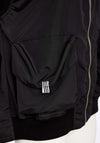 Naya High Neck Zip Up Waistcoat, Black