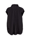 Naya High Neck Zip Up Waistcoat, Black