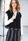 NAYA MIXED JACKET STRIPE COLLAR AND HEM