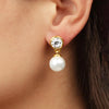 Dyrberg/Kern Nette Pearl Earrings, Gold