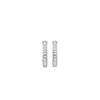 Newbridge Baguette CZ Hoop Earrings, Silver
