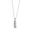 Newbridge CZ Bar Pendant Necklace, Silver