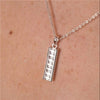 Newbridge CZ Bar Pendant Necklace, Silver