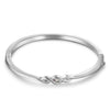 Newbridge Clear Stone Bangle, Silver