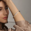 Newbridge Clear Stone Bangle, Silver