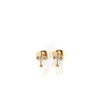 Newbridge Clear Stone Cross Earrings, Gold