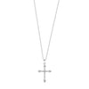 Newbridge CZ Cross Pendant Necklace, Silver