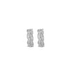 Newbridge Demi Hoop Leaf Earrings, Silver