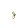 Newbridge Emerald Green Claddagh Adjustable Ring, Gold