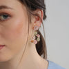 Newbridge Floral Drop Earrings, Gold