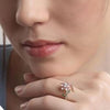 Newbridge Floral Revolving Adjustable Ring, Gold