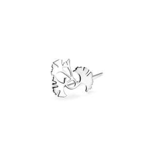 Newbridge Ginkgo Leaf Brooch, Silver