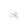 Newbridge Ginkgo Leaf Brooch, Silver