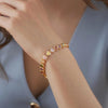 Newbridge Multi Colour Heart CZ Bracelet, Gold