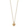 Newbridge Heart Pendant with Ruby Red Stone Necklace, Gold