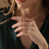 Newbridge Heart Pendant with Ruby Red Stone Necklace, Gold