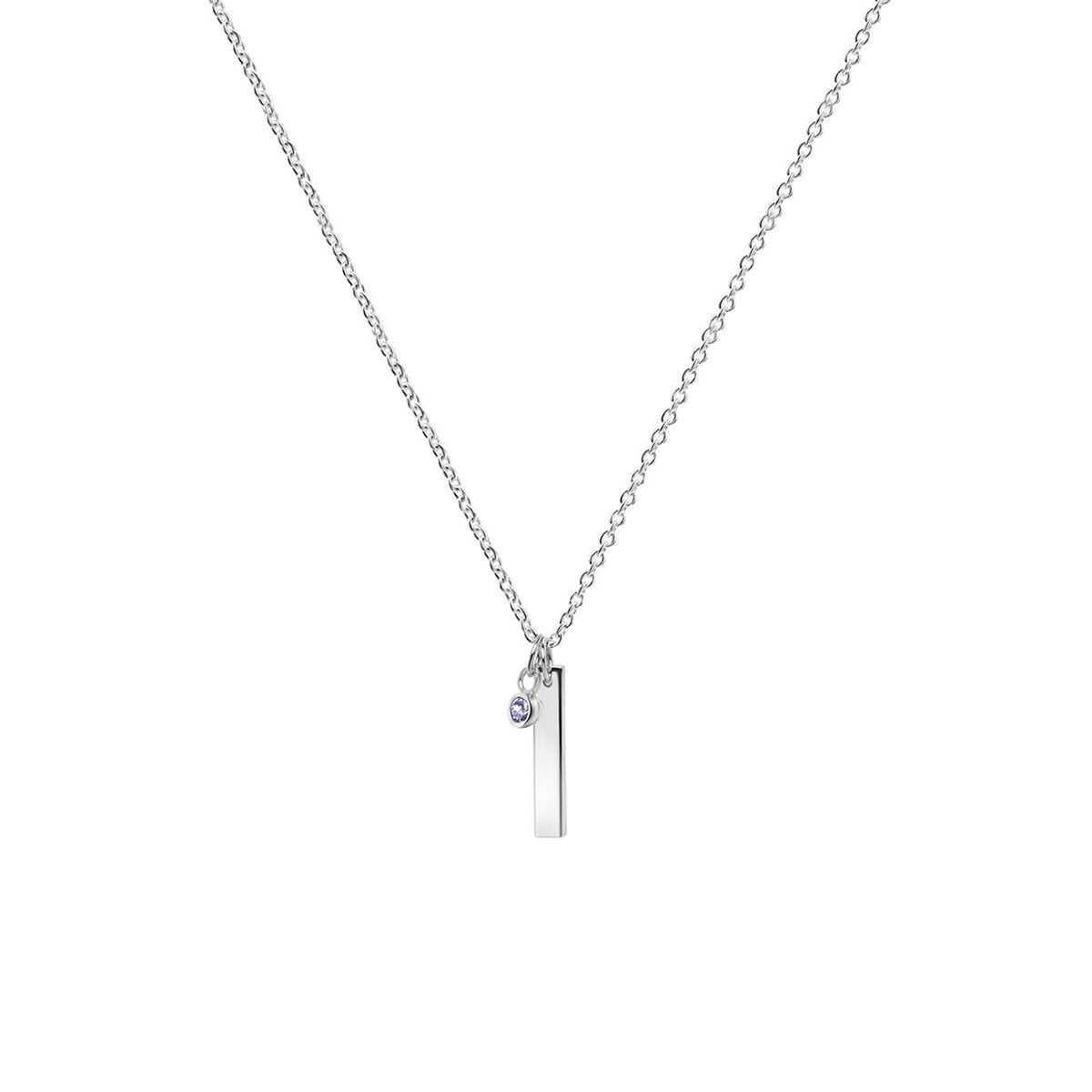 Newbridge Silverware June Birthstone Pendant Necklace, Silver
