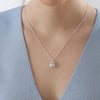 Newbridge CZ & Pearl Pendant Necklace, Silver